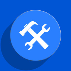 Fototapeta premium tool blue web flat icon