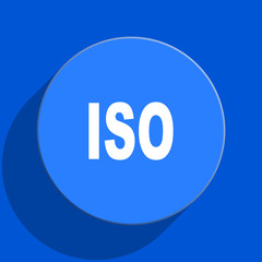 iso blue web flat icon