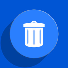 recycle blue web flat icon