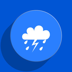 storm blue web flat icon