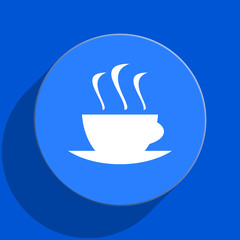 espresso blue web flat icon
