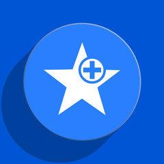 star blue web flat icon