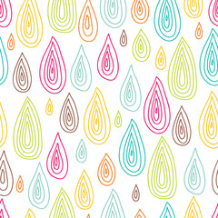 Colorful rain. Vector seamless pattern.