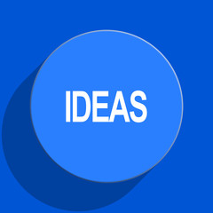 ideas blue web flat icon