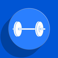 fitness blue web flat icon