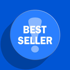 best seller blue web flat icon