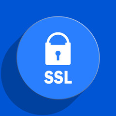 ssl blue web flat icon