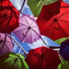 colourful umbrellas