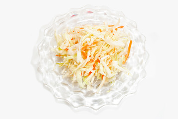 Fresh Cabbage Coleslaw on a Fancy Plate