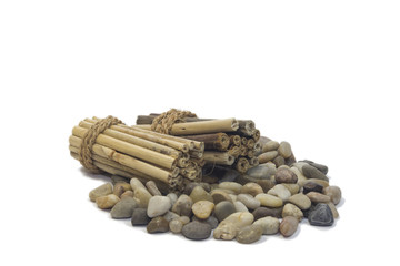 pebbles and bamboo