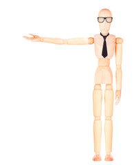 businessman raising his hand to give an answer