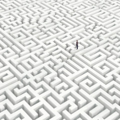 Businessman in a maze