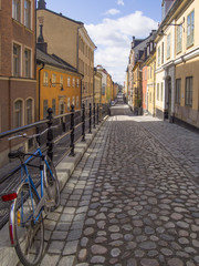 Cobblestone Alley in Stockholm
