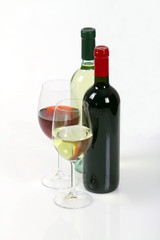 Vino bianco e vino rosso