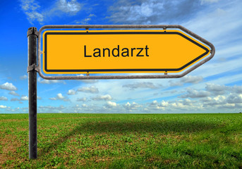 Strassenschild 17 - Landarzt