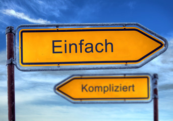 Strassenschild 1 - Einfach