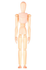 Close-up Of Wooden Dummy Isolated