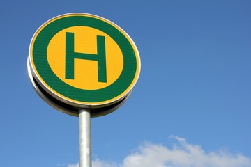 Deutsches Verkehrszeichen: Haltestelle
