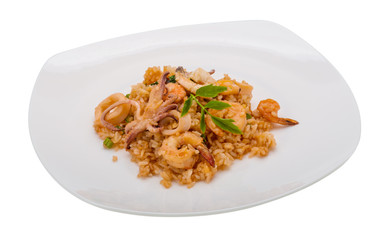 Rice with seafood