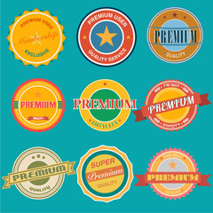 Vector of retro vintage badges emblems