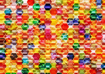 Colorful Hexagonal Background.