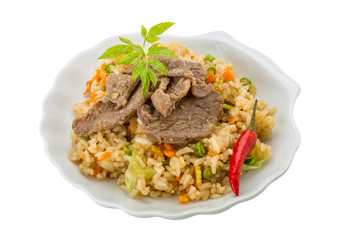 Fried rice with beef