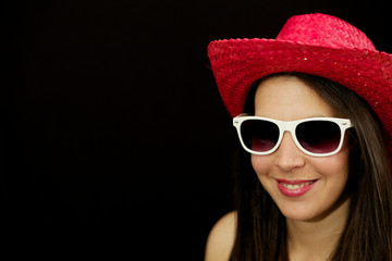 Cowgirl mit Sonnenbrille