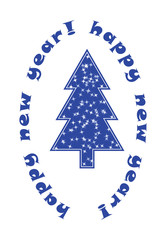 Fototapeta premium Blue christmas tree