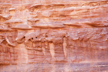 abstract in red stone from Petra, Jordan