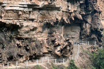 Footpath on mountain.