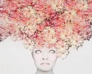 Wandaufkleber Flowers on my head © vali_111