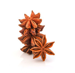 Star anise isolated on white background