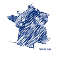 France map hand drawn background vector,illustration