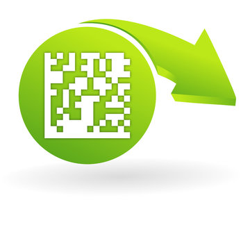 flash code sur web symbole vert