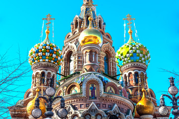 Fototapeta premium Cupola of the Church of the Savior on Blood, St Petersburg