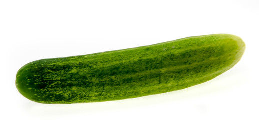 The green cucumbers isolated on white background