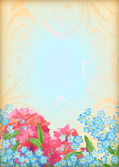 Romantic floral invitation design