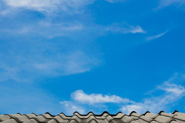 top roof with sky