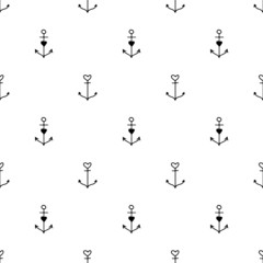Seamless hand drawn nautical pattern