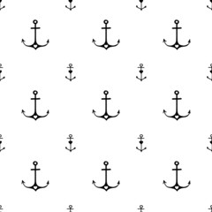 Seamless hand drawn nautical pattern
