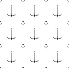 Seamless hand drawn nautical pattern