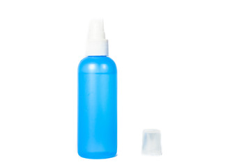 blue spray bottle isolate