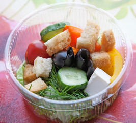 Picnic with mix salad
