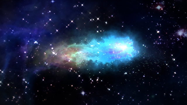 beautiful galaxy effect in space background