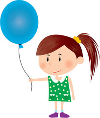 dziewczynka z balonem - obrazy, fototapety, plakaty
