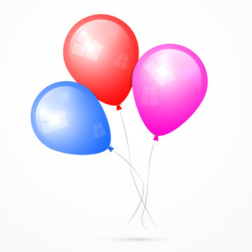 Vector Balloons Isolated on White Background
