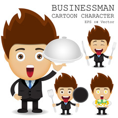 Businessman cartoon character EPS 10 vector