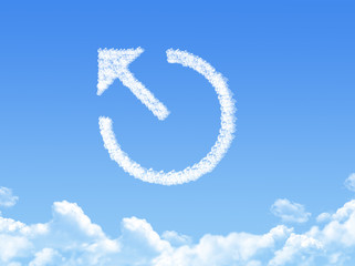 Naklejka premium Power button shaped cloud
