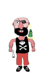 Пират с попугаем