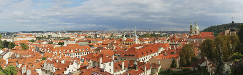 Naklejka na ściany i meble Panoramic view of Prague